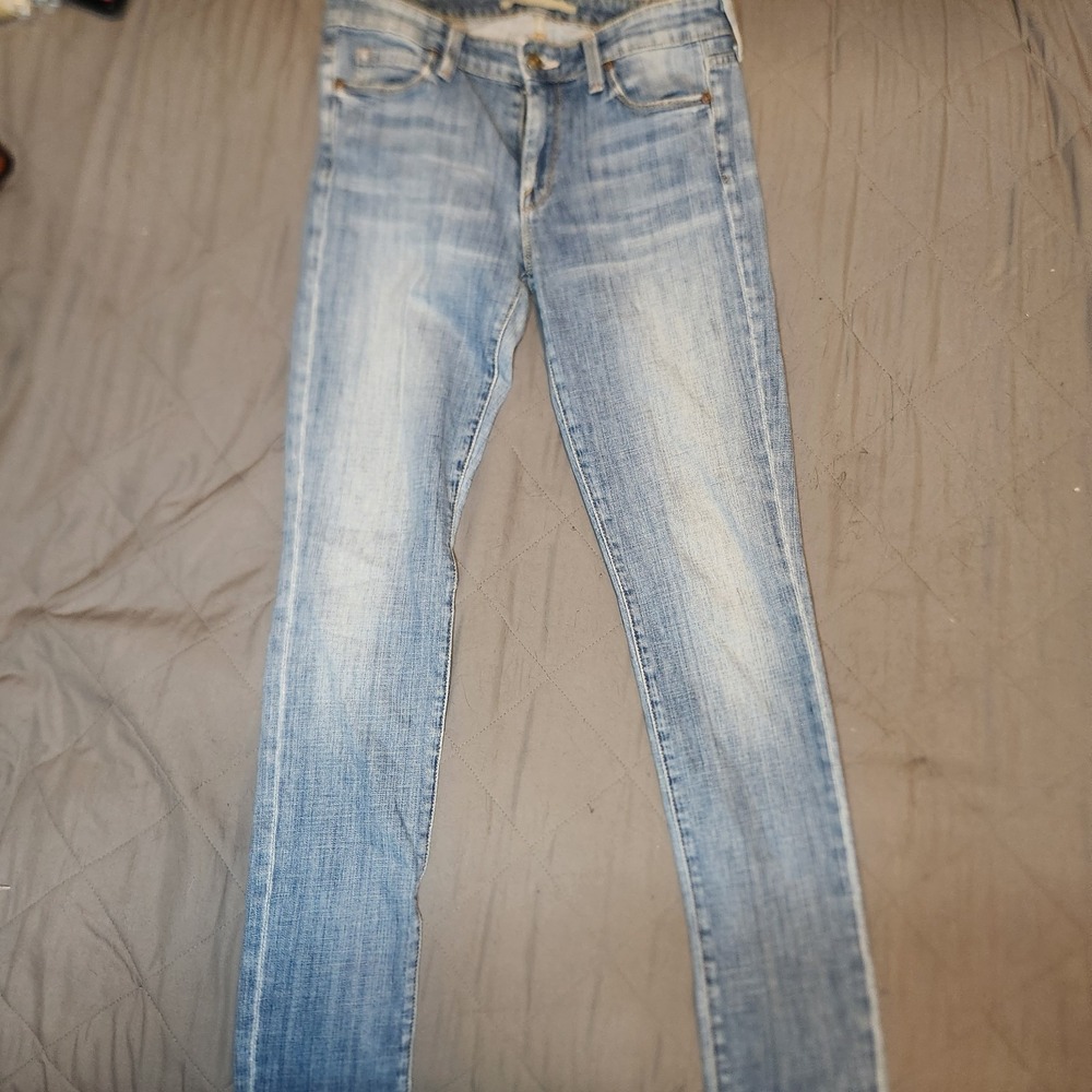 Vince Womens 28 Skinny Jeans Light Wash Blue Denim 100% Cotton Made in USA Fall